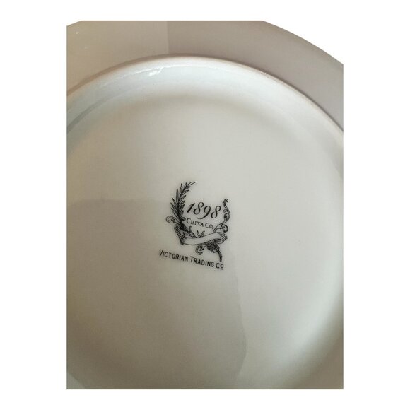 Victorian Trading Co July Teacup & Saucer Set Floral Design Bone China With Box - Picture 3 of 16